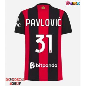 AC Milan Strahinja Pavlovic #31 Hjemmebanetrøje Dame 2026-27 Kort ærmer AC Milan Strahinja Pavlovic #31 Hjemmebanetrøje Dame 2026-27 Kort ærmer